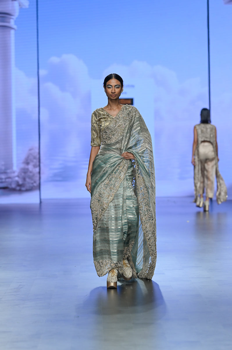 Pure silk tissue saree (7823)