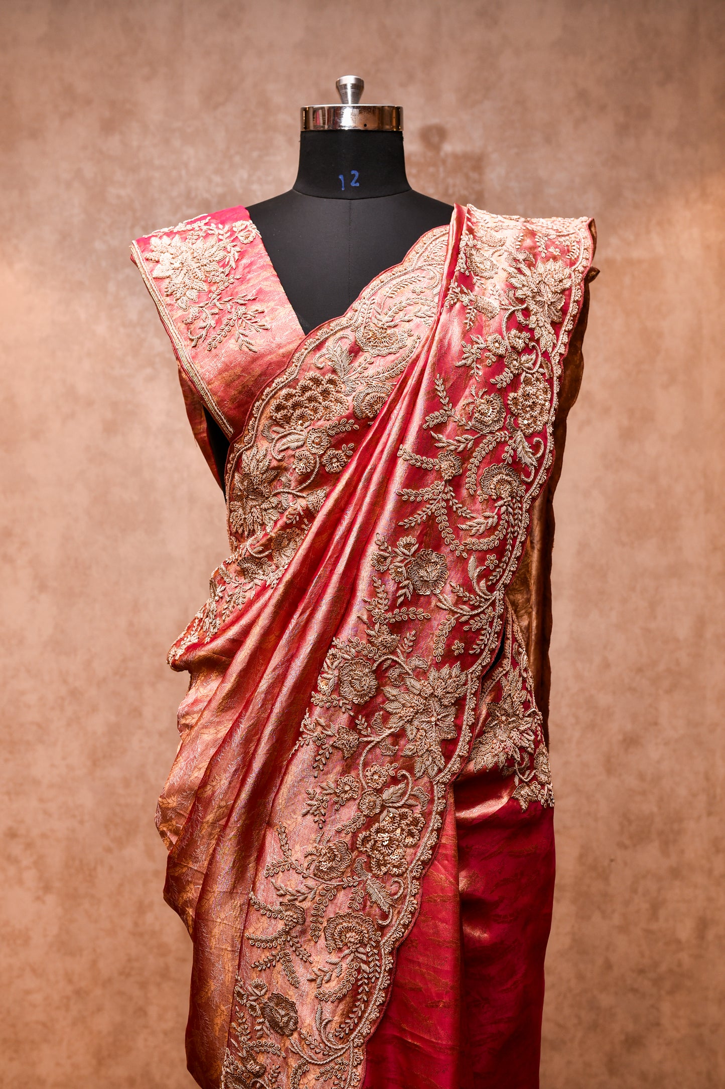 HANDCRAFTED SILK TISSUE WEAVED SAREE 8683