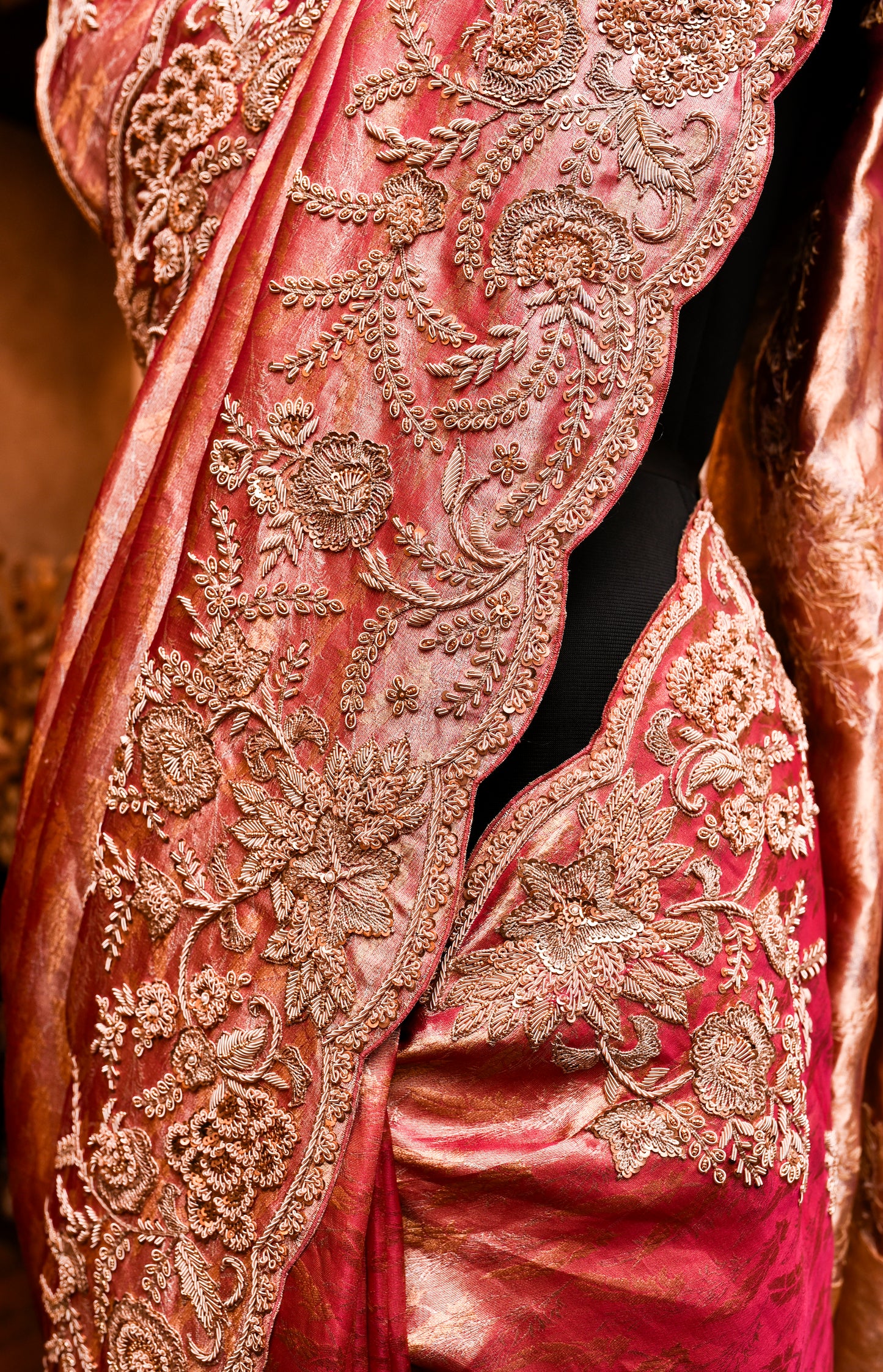 HANDCRAFTED SILK TISSUE WEAVED SAREE 8683