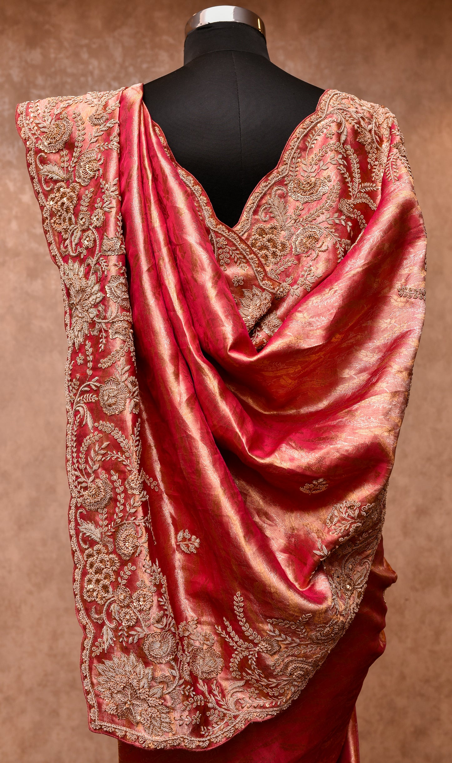 HANDCRAFTED SILK TISSUE WEAVED SAREE 8683