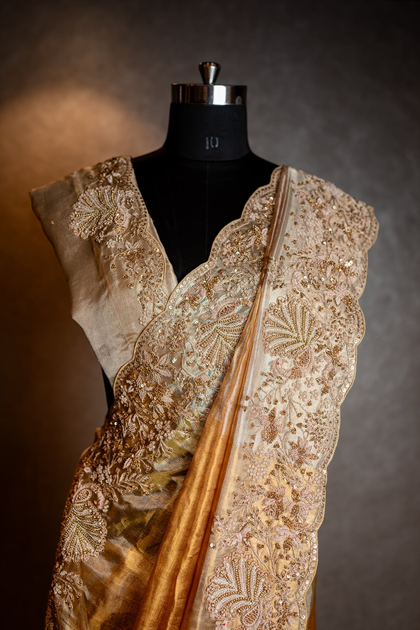 LUXURY HANDCRAFTED PURE KANCHI TISSUE SAREE SS-1058