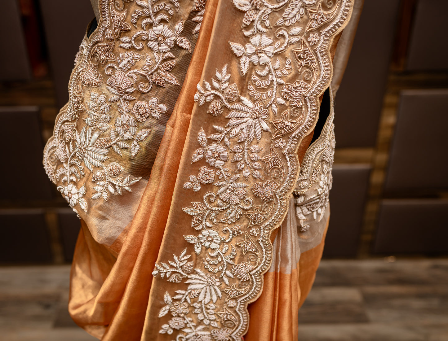 LUXORIOUS HANDCRAFTED PURE KANCHI TISSUE SAREE SS-1072