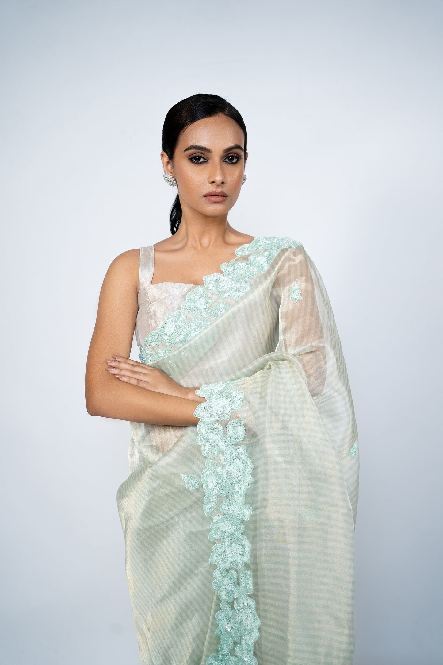 Light Green Tissue Saree