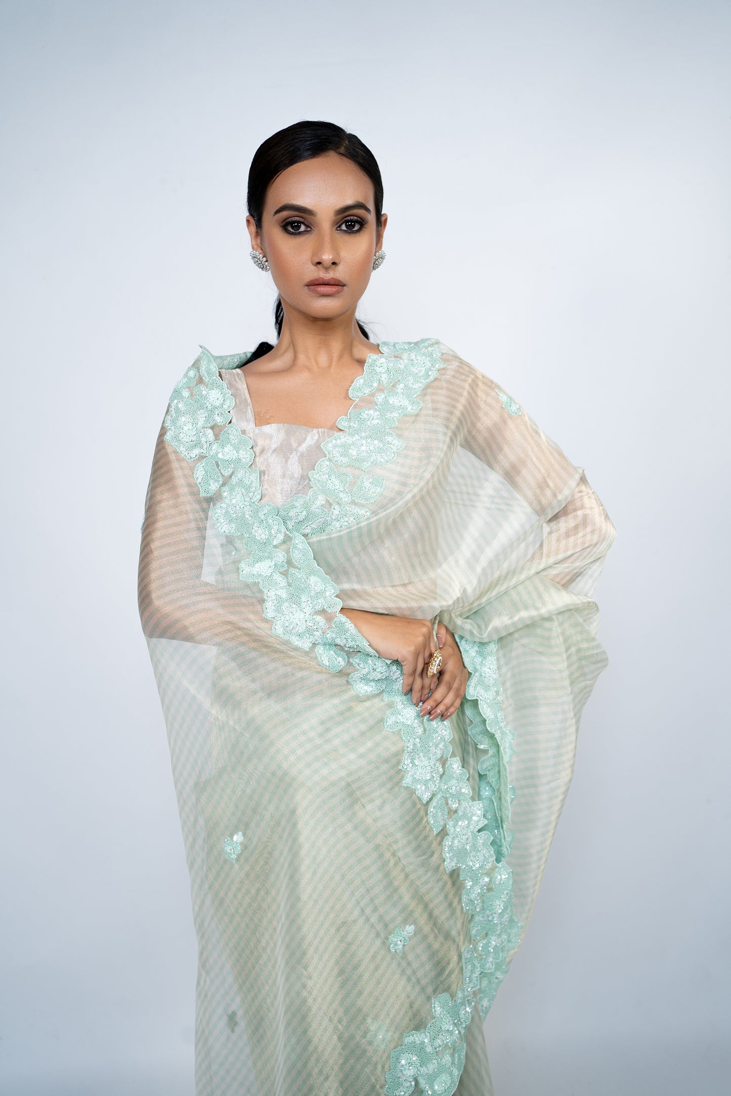 Light Green Tissue Saree
