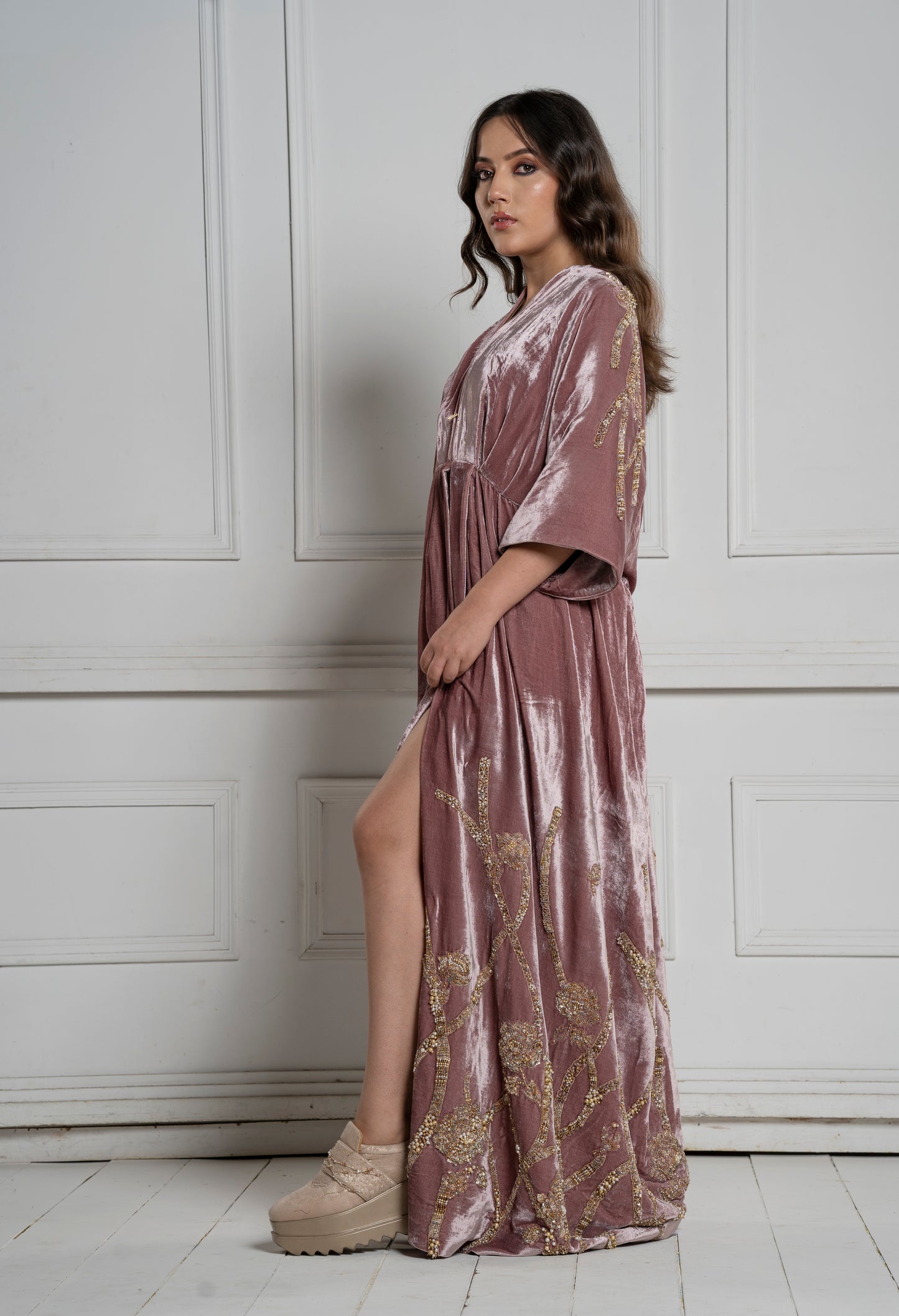 Velvet long jacket (GS2037)