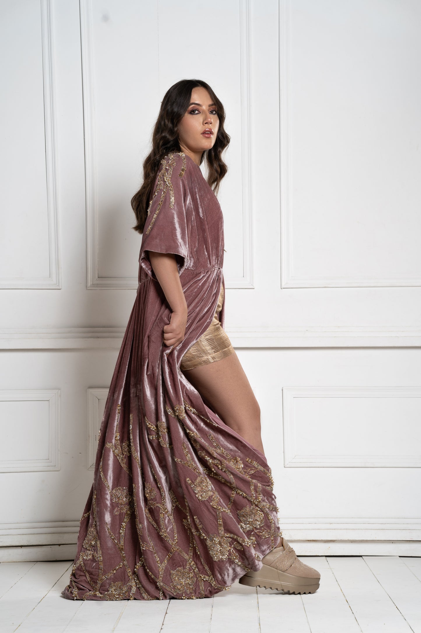 Velvet long jacket (GS2037)