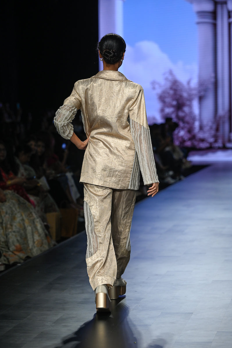 Loose-fit brocade coat & matching pants (GS2055)