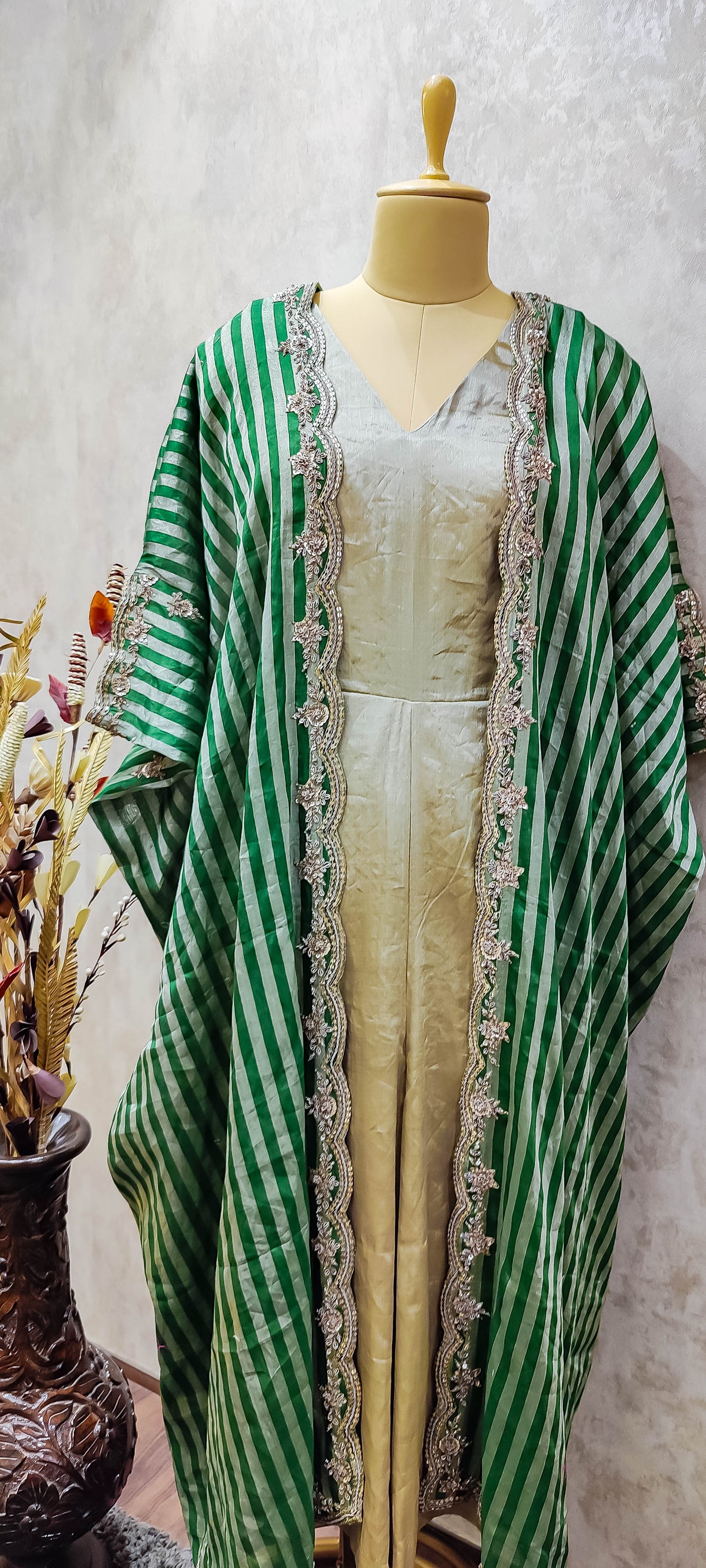 Lush Green Jumpsuit & Cape
