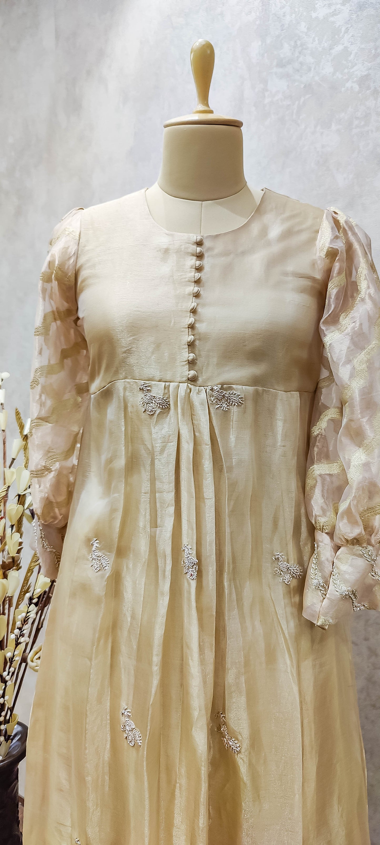 Designer Beige Kurta & Pant