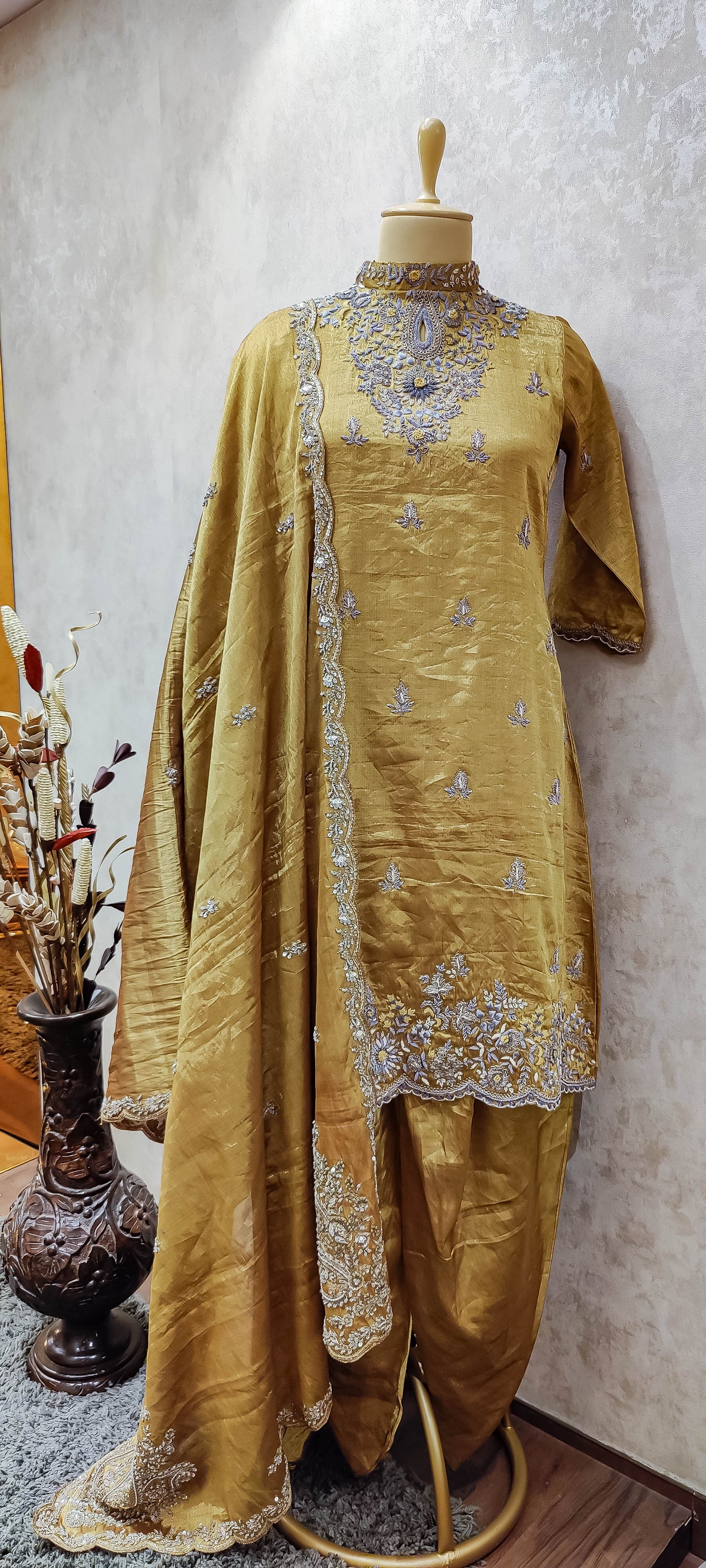 Pure Banarasi Tissue Kurta & Pant (No Dupatta)