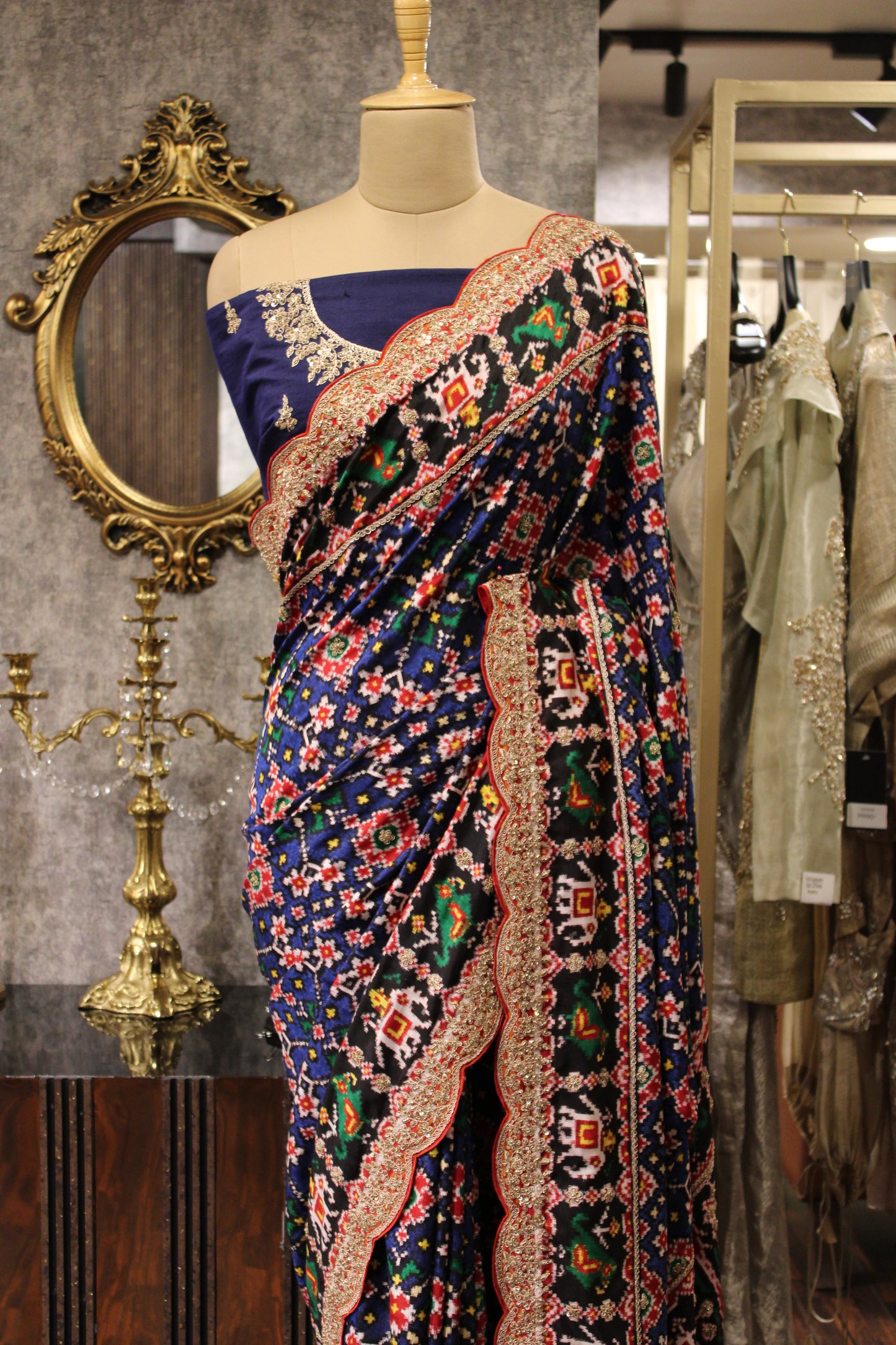 TIMELESS ELEGANCE: HANDCRAFTED DOUBLE IKKAT SILK SAREE