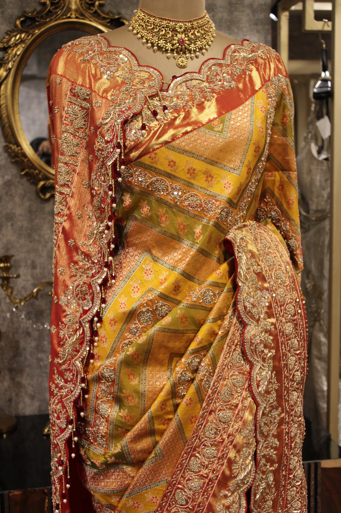 KANJIVARAM SAREE IN TRADITIONAL FESTIVE HUES