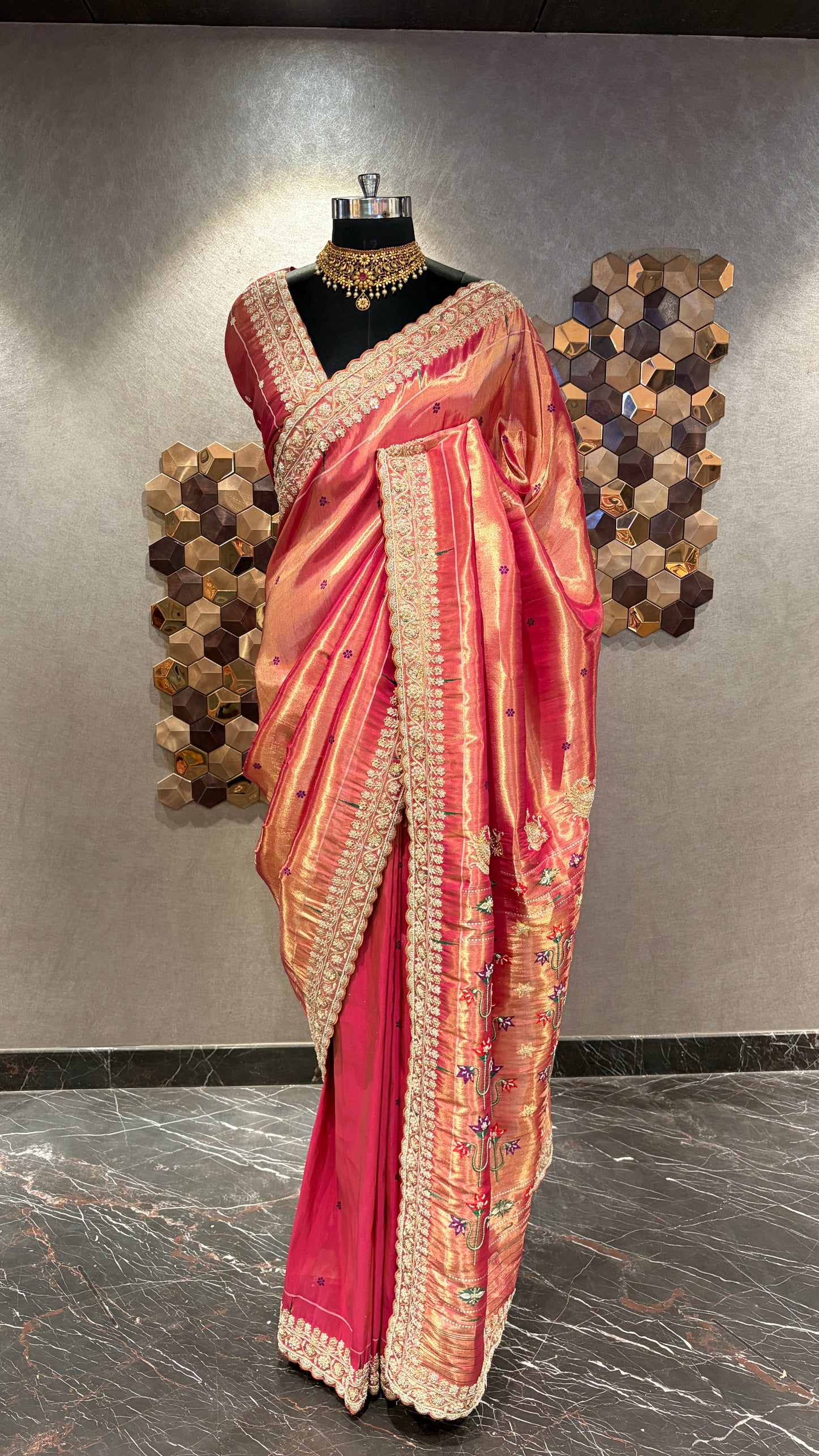 HEIRLOOM PAITHANI SILK SAREE WITH WOVEN MOTIFS