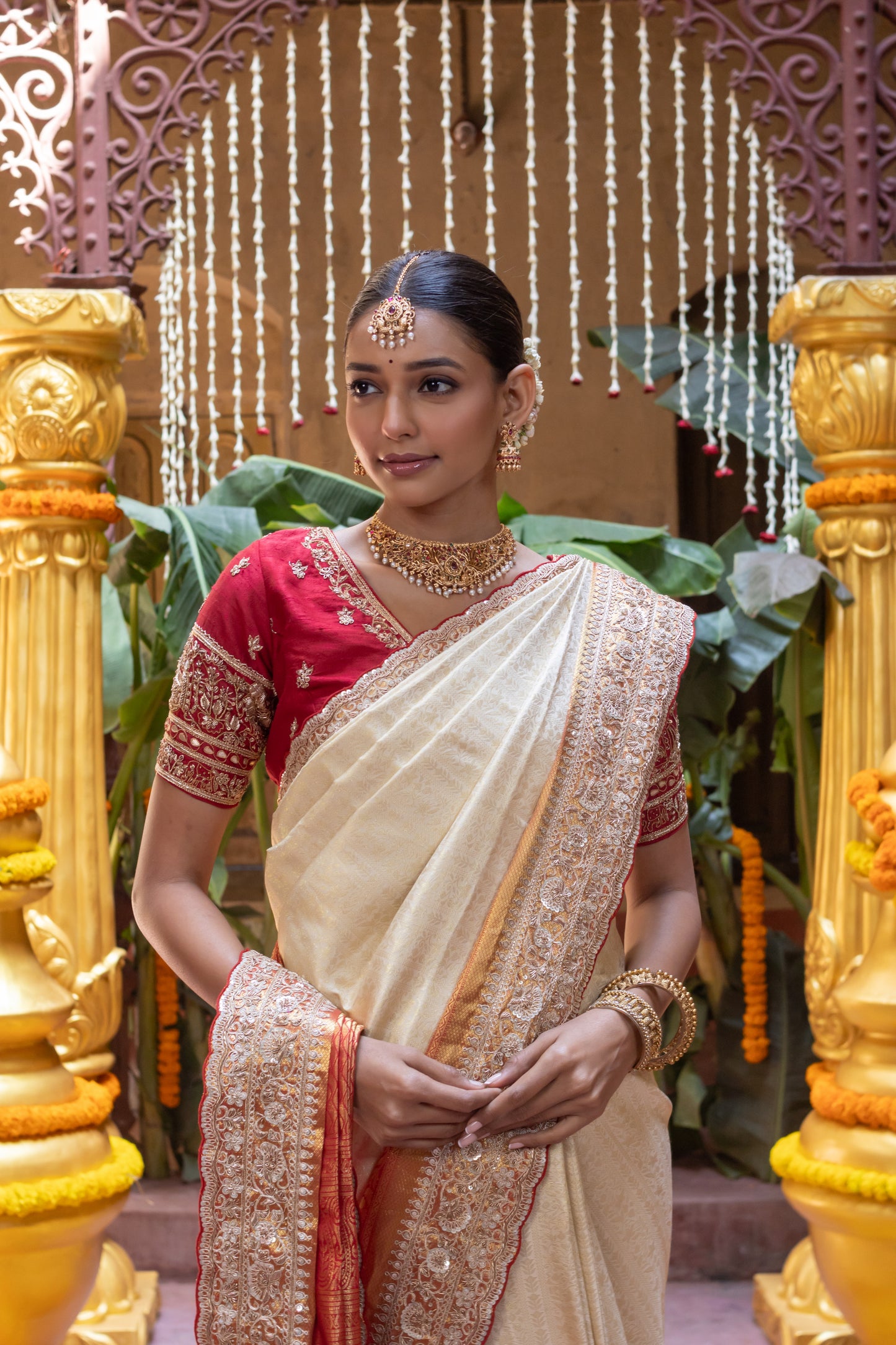 CONTEMPORARY KANJIVARAM IN VINTAGE IVORY HUE