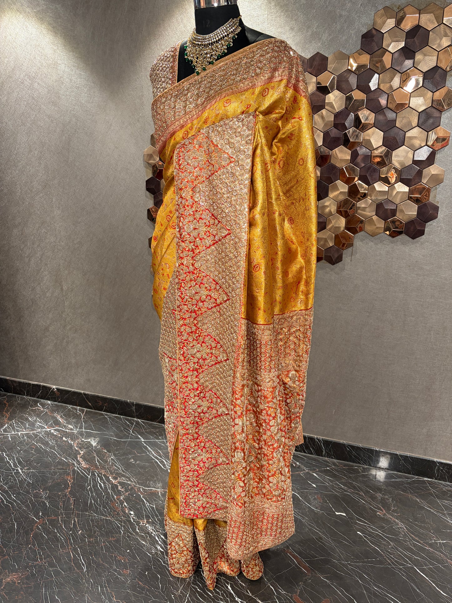 RAKTAKANCHANA PATTU SAREE