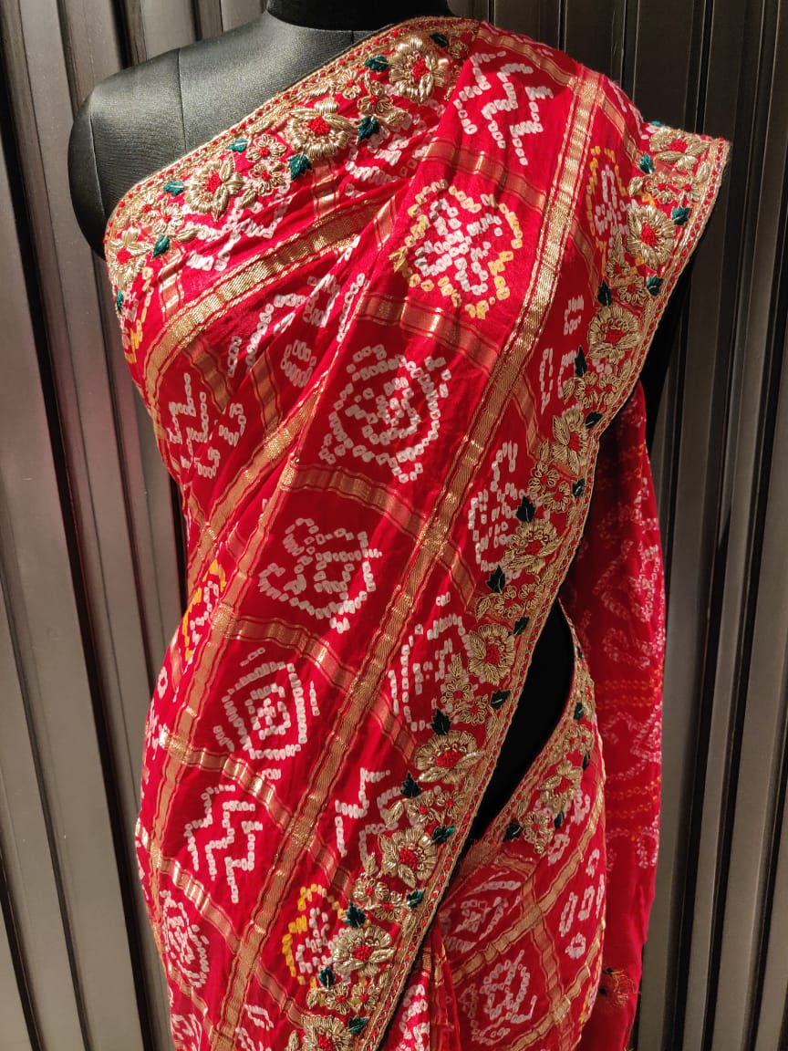 The Red Gharchola Saree GH 97