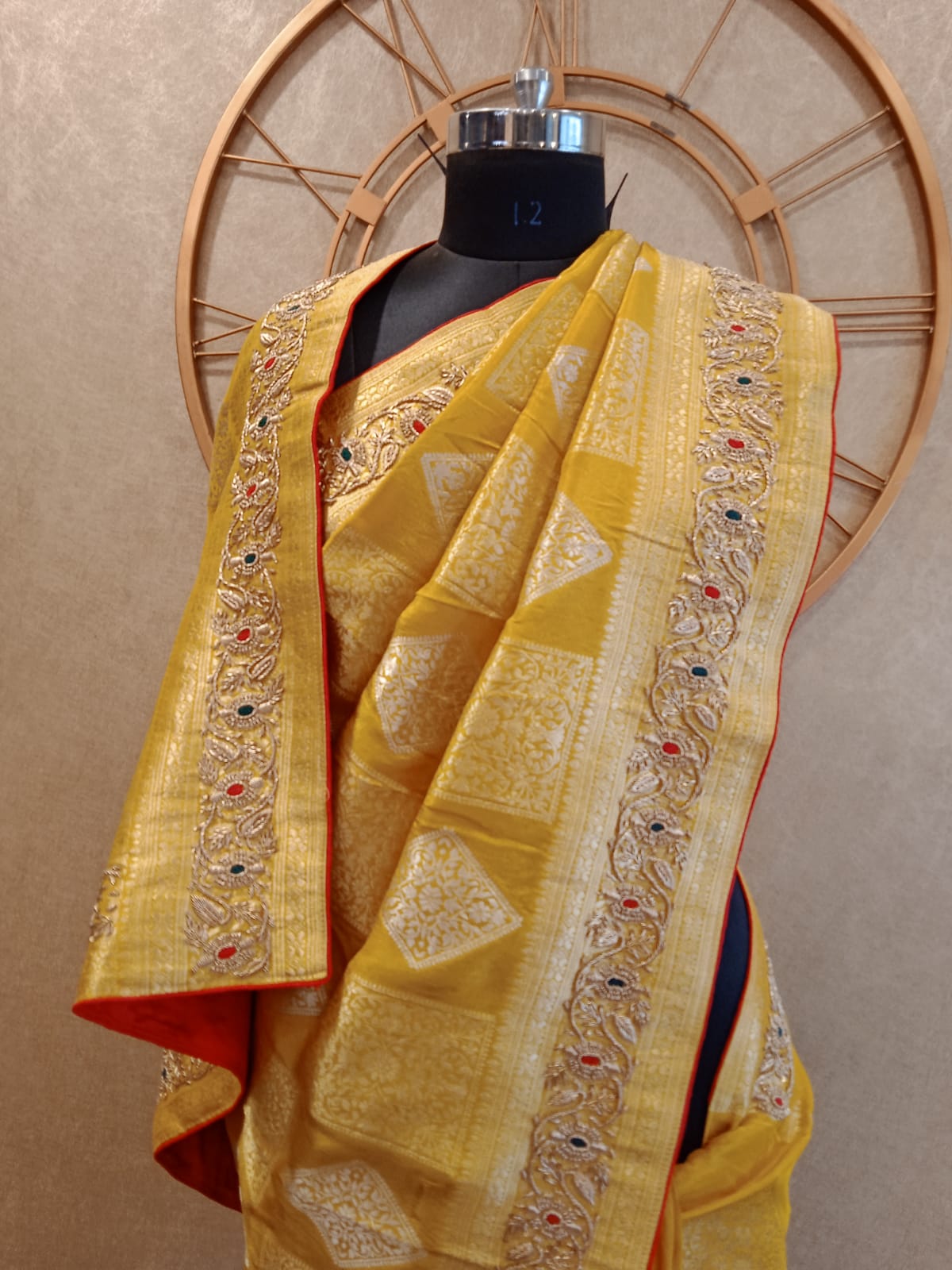 Yellow Tissue Saree 6236