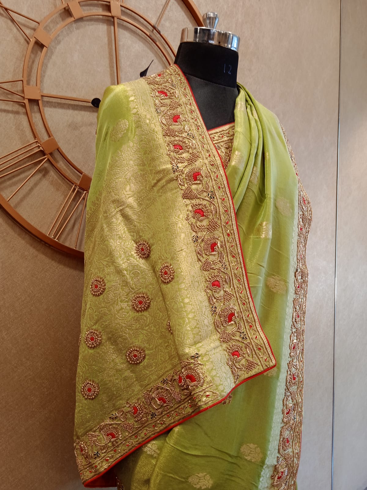 Pista Green Tissue saree(6213)