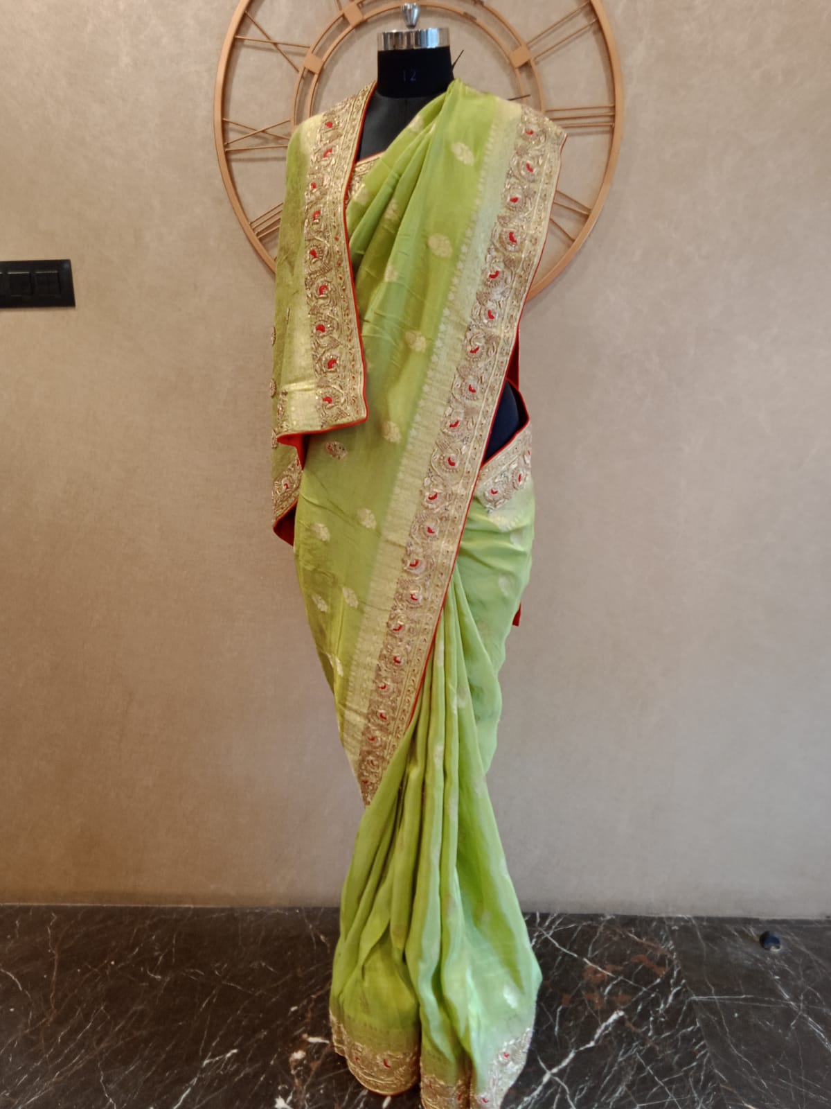 Pista Green Tissue saree(6213)