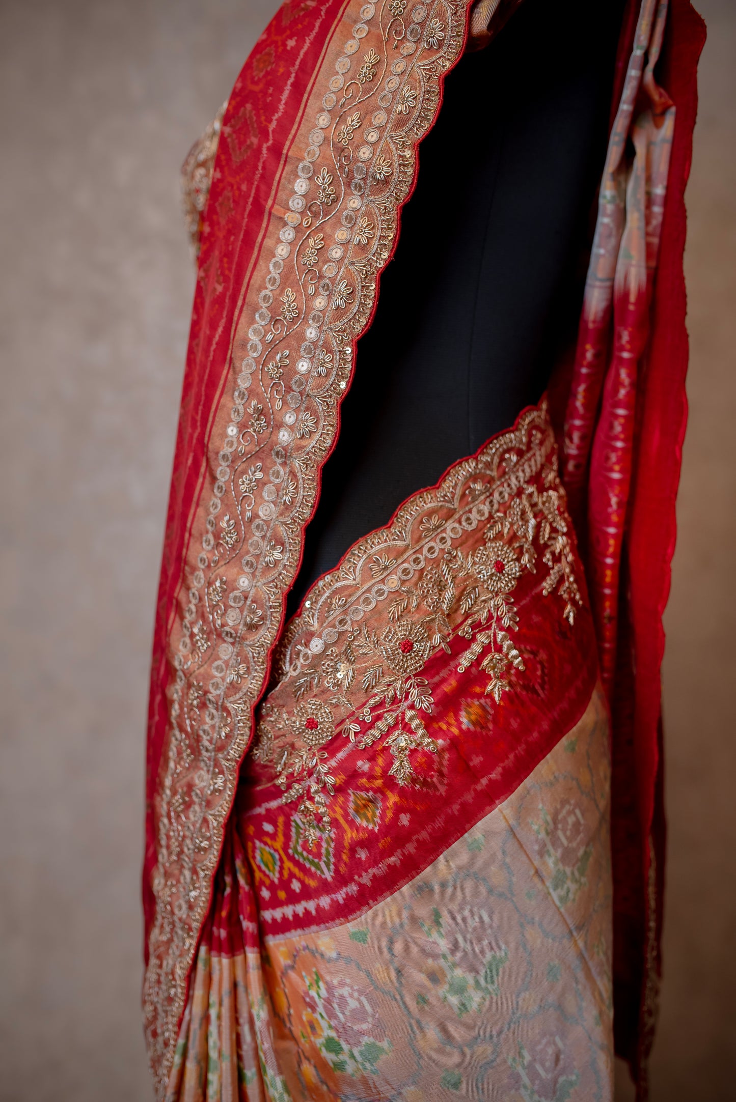 PURE EMBROIDERED POCHAMPALLY IKKAT SAREE SS-1053