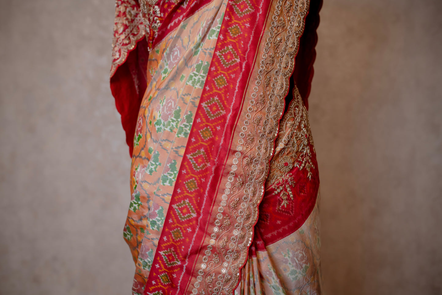 PURE EMBROIDERED POCHAMPALLY IKKAT SAREE SS-1053