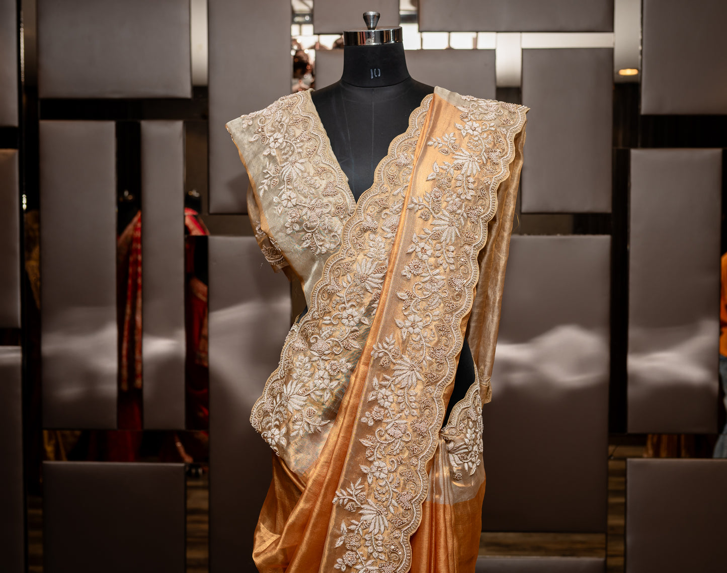 LUXORIOUS HANDCRAFTED PURE KANCHI TISSUE SAREE SS-1072