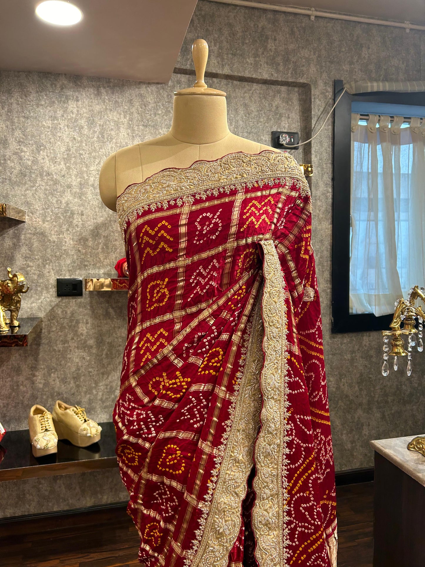 A PURE EMBROIDERED GHARCHOLA SAREE GH-276
