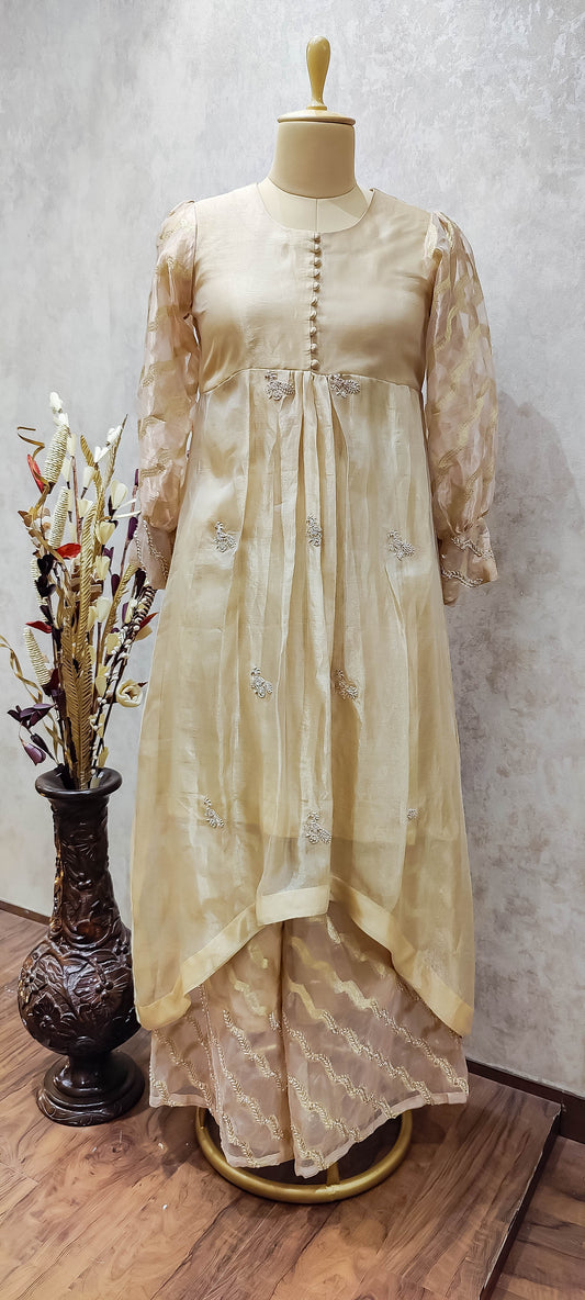 Designer Beige Kurta & Pant