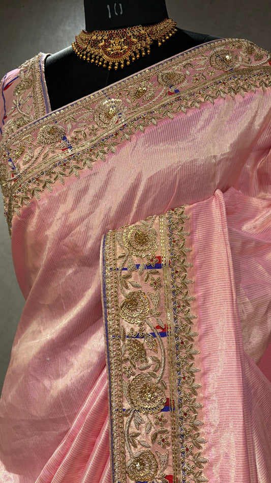 HERITAGE PASTEL PINK PAITHANI SAREE