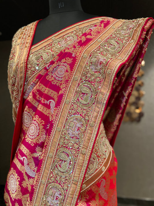 REGAL RED KANJIVARAM SAREE