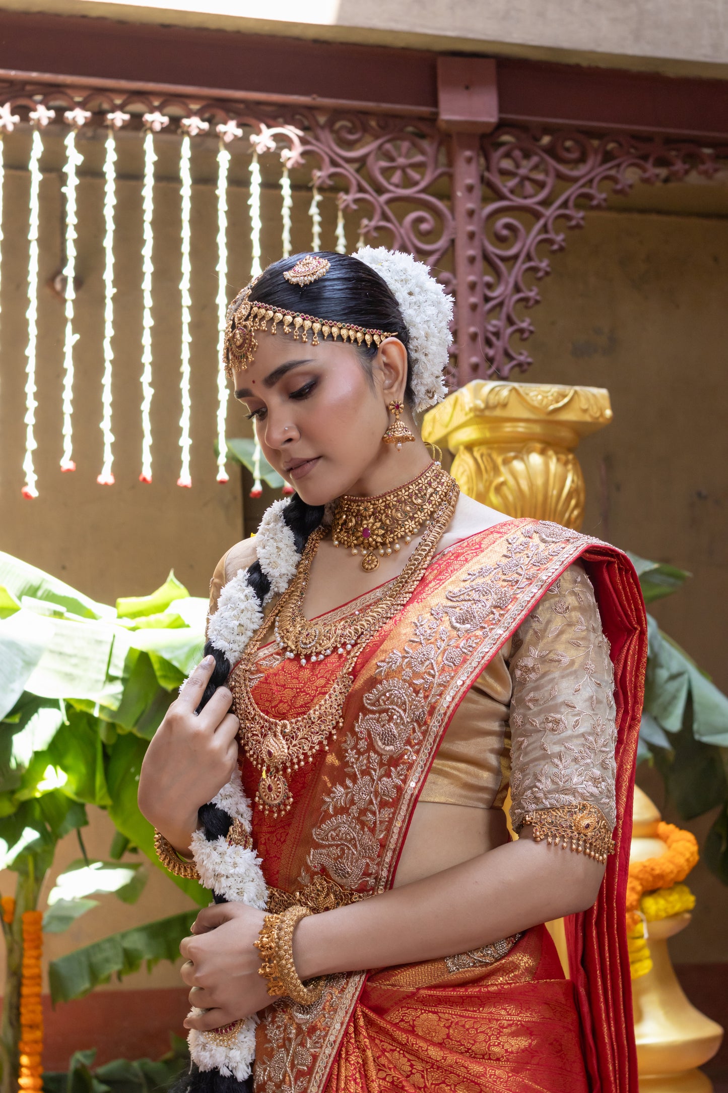 HANDEMBROIDERED PURE KANCHIPURAM SAREE SS-1226