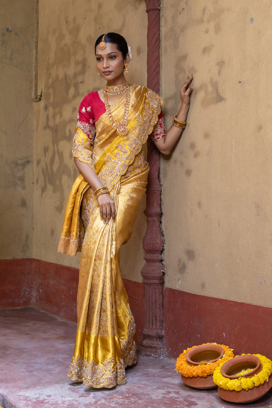 HANDEMBROIDERED PURE KANJIVARAM SAREE SS-1203