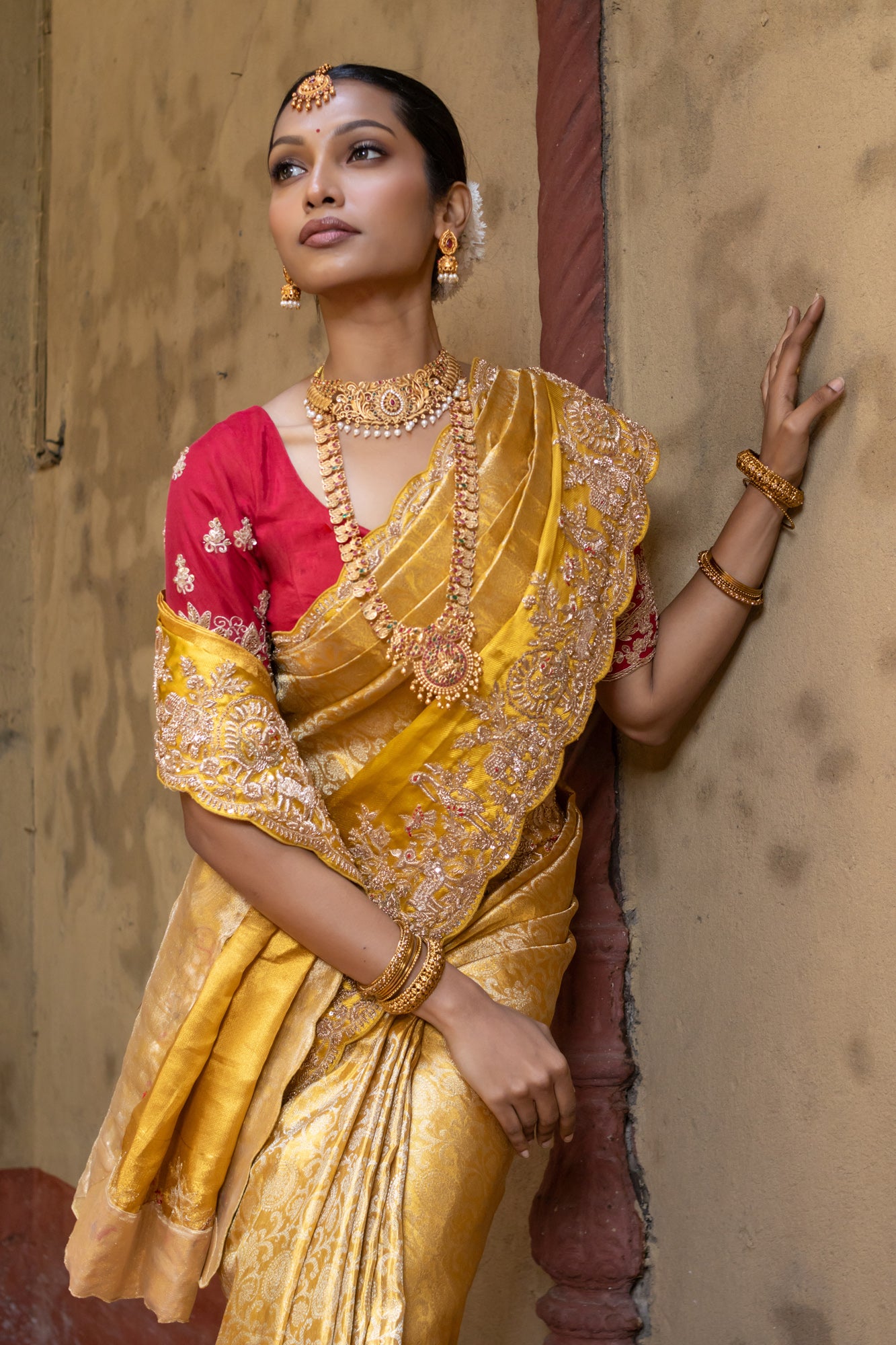 HANDEMBROIDERED PURE KANJIVARAM SAREE SS-1203