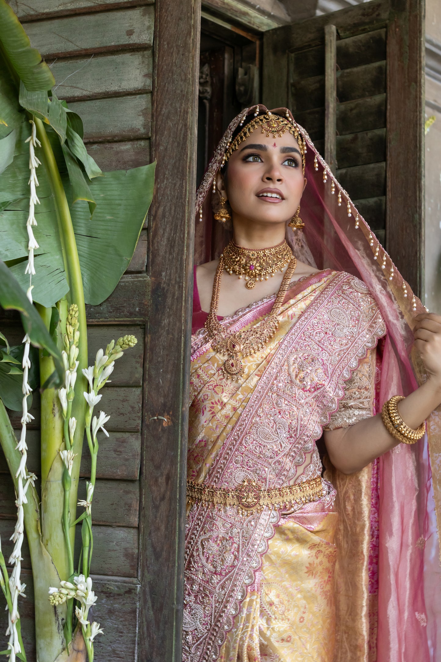 LUXE KANJIVARAM SAREE WITH TRADITIONAL EMBELISHMENT