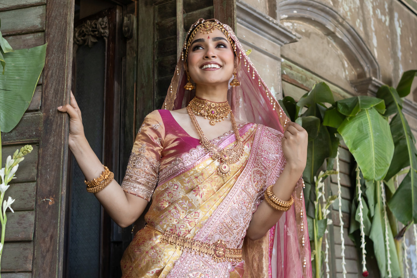 LUXE KANJIVARAM SAREE WITH TRADITIONAL EMBELISHMENT