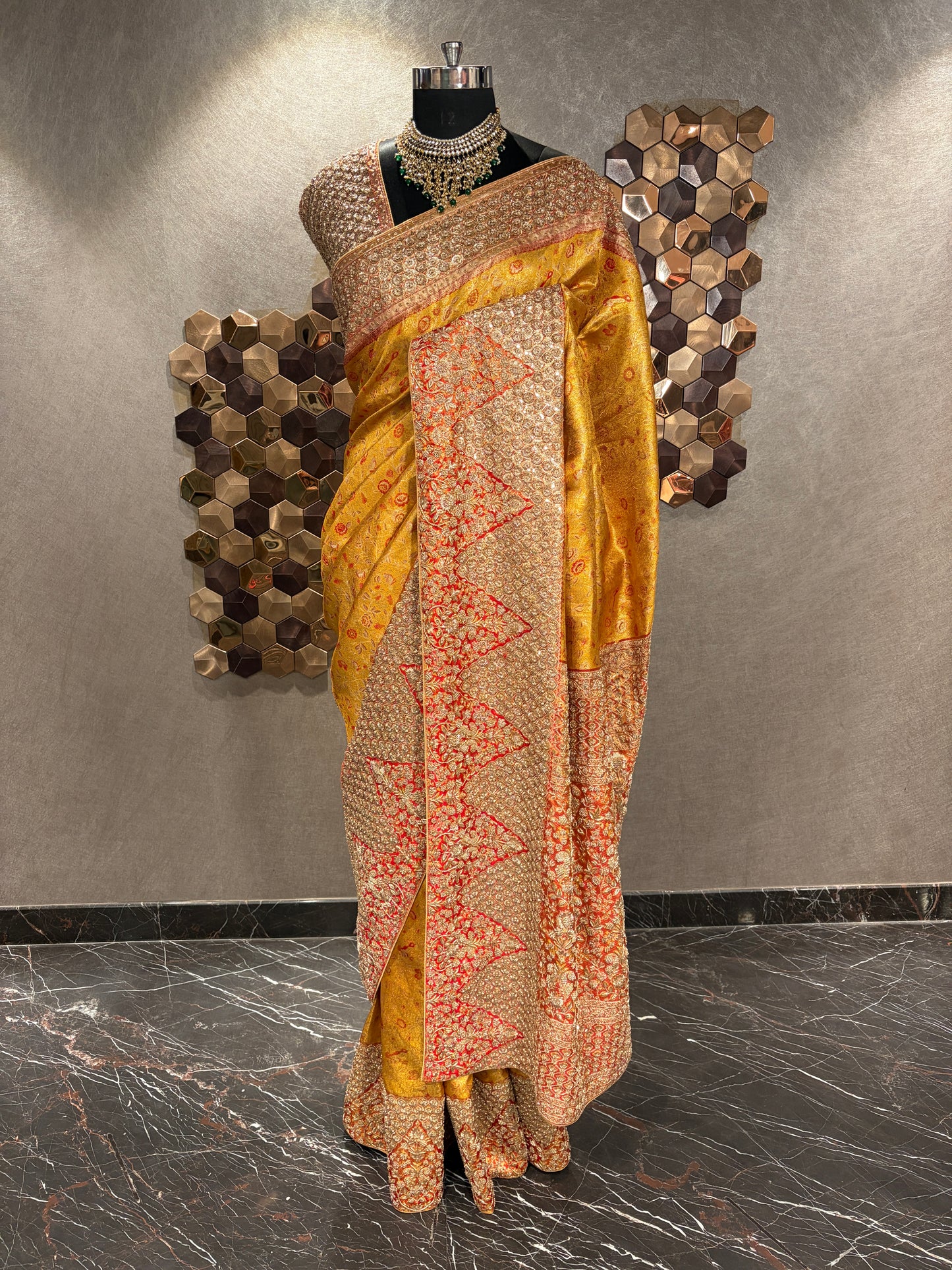 RAKTAKANCHANA PATTU SAREE