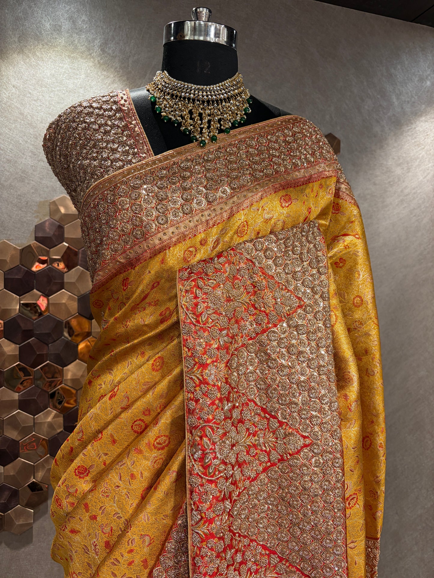 RAKTAKANCHANA PATTU SAREE