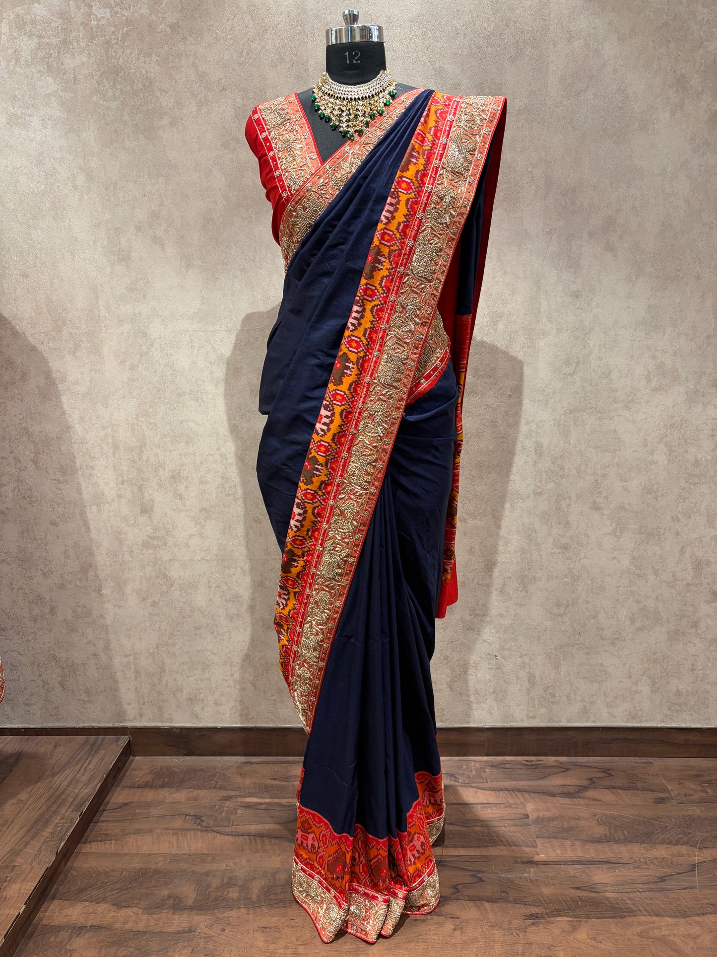 NEELPRABHA IKKAT SAREE