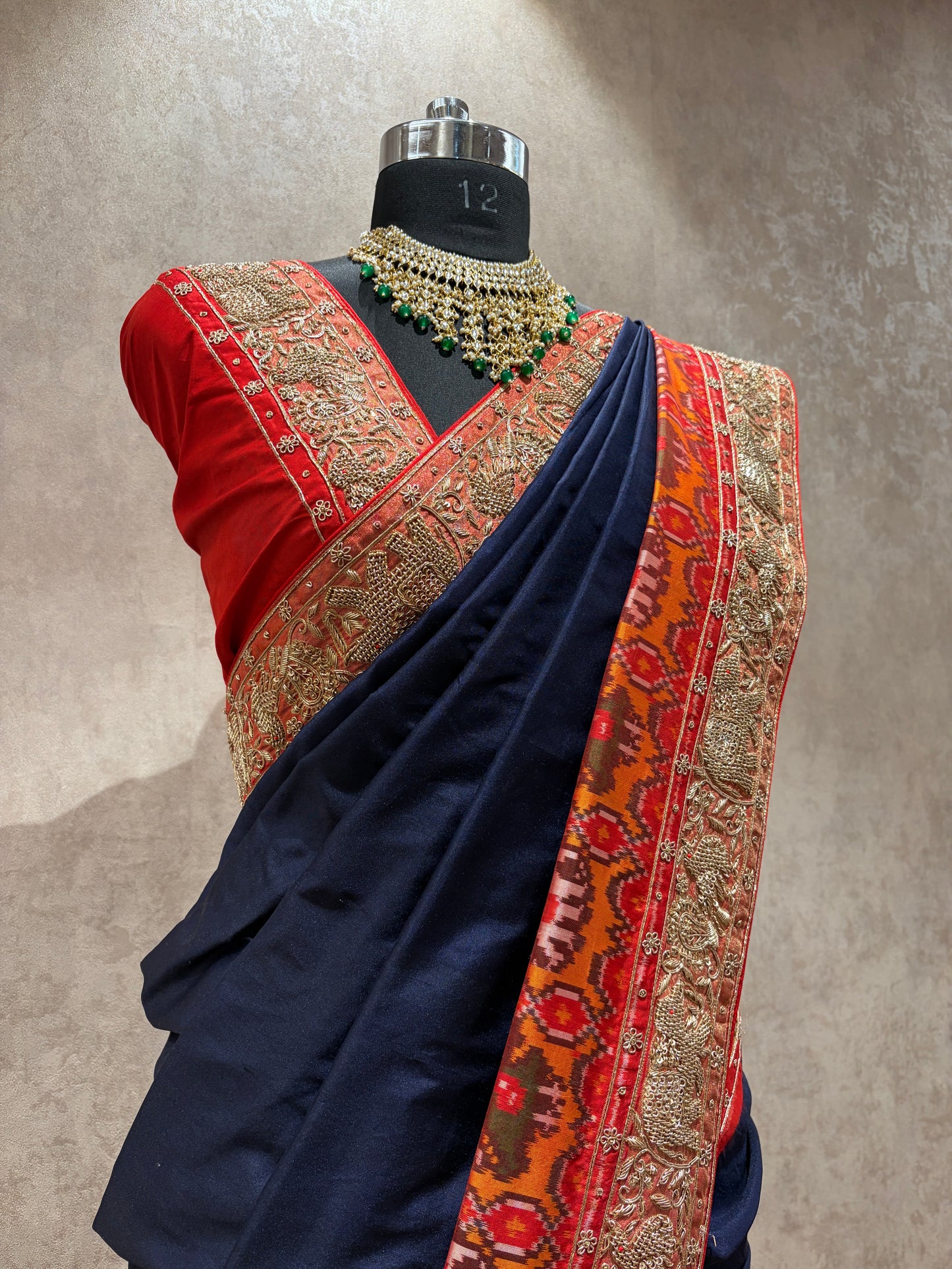 NEELPRABHA IKKAT SAREE