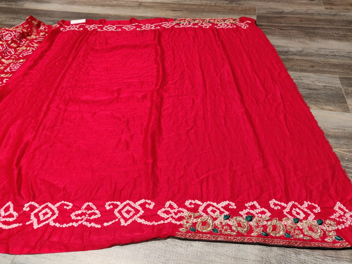 The Red Gharchola Saree GH 97
