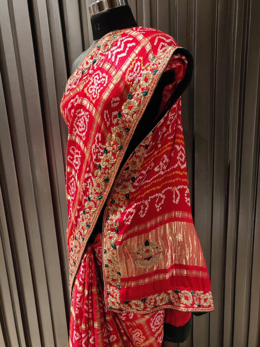 The Red Gharchola Saree GH 97