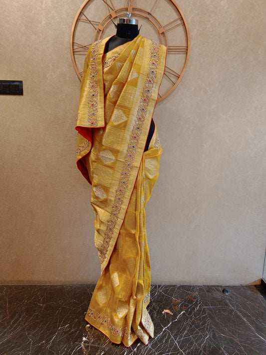 Yellow Tissue Saree 6236